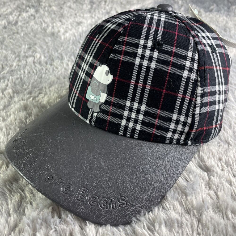 We Bare Bears Hat Cap Adjustable Black Gray White Red Cartoon Network Panda